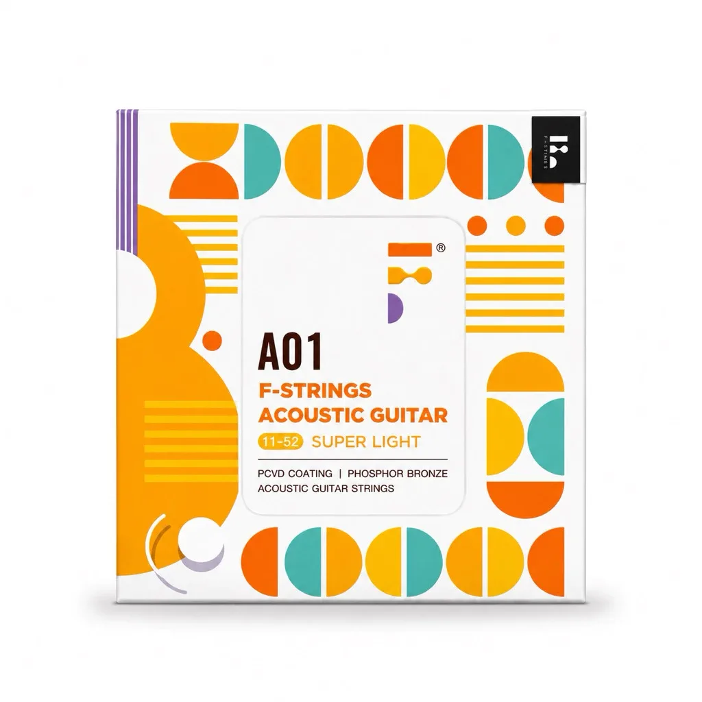 Strings A01 Acoustic Guitar Strings 11-52 Super Light PCVD Coating