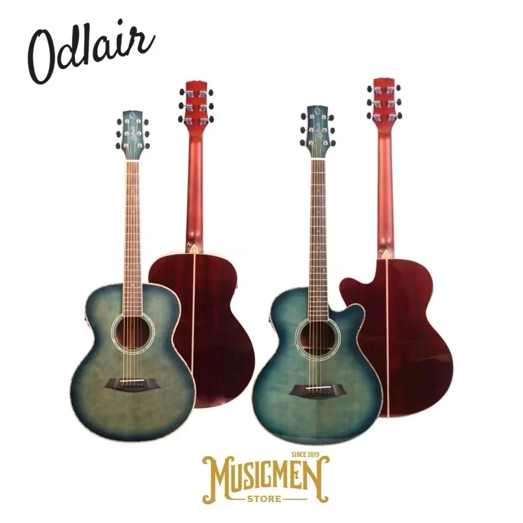 ￼Odlair Denim Series Blue Denim Gitar Akustik Elektrik Acoustic Electric Solid Spruce Fishman ISYS+