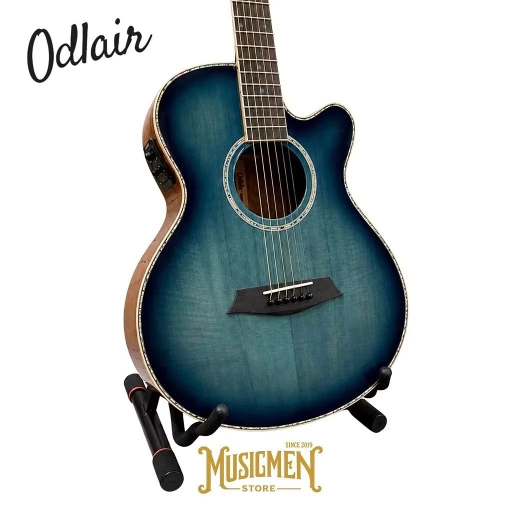 ￼Odlair Denim Series Blue Denim Gitar Akustik Elektrik Acoustic Electric Solid Spruce Fishman ISYS+ - Image 4