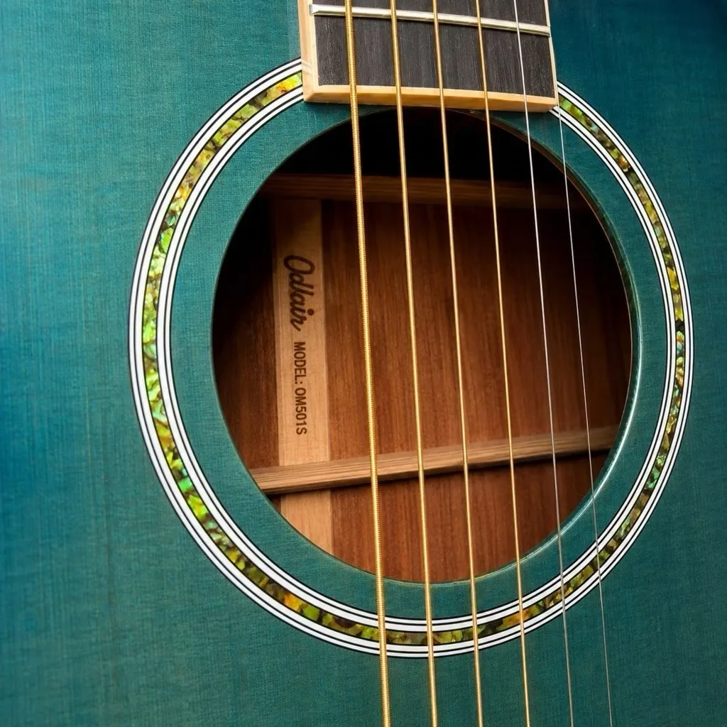 ￼Odlair Denim Series Blue Denim Gitar Akustik Elektrik Acoustic Electric Solid Spruce Fishman ISYS+ - Image 5